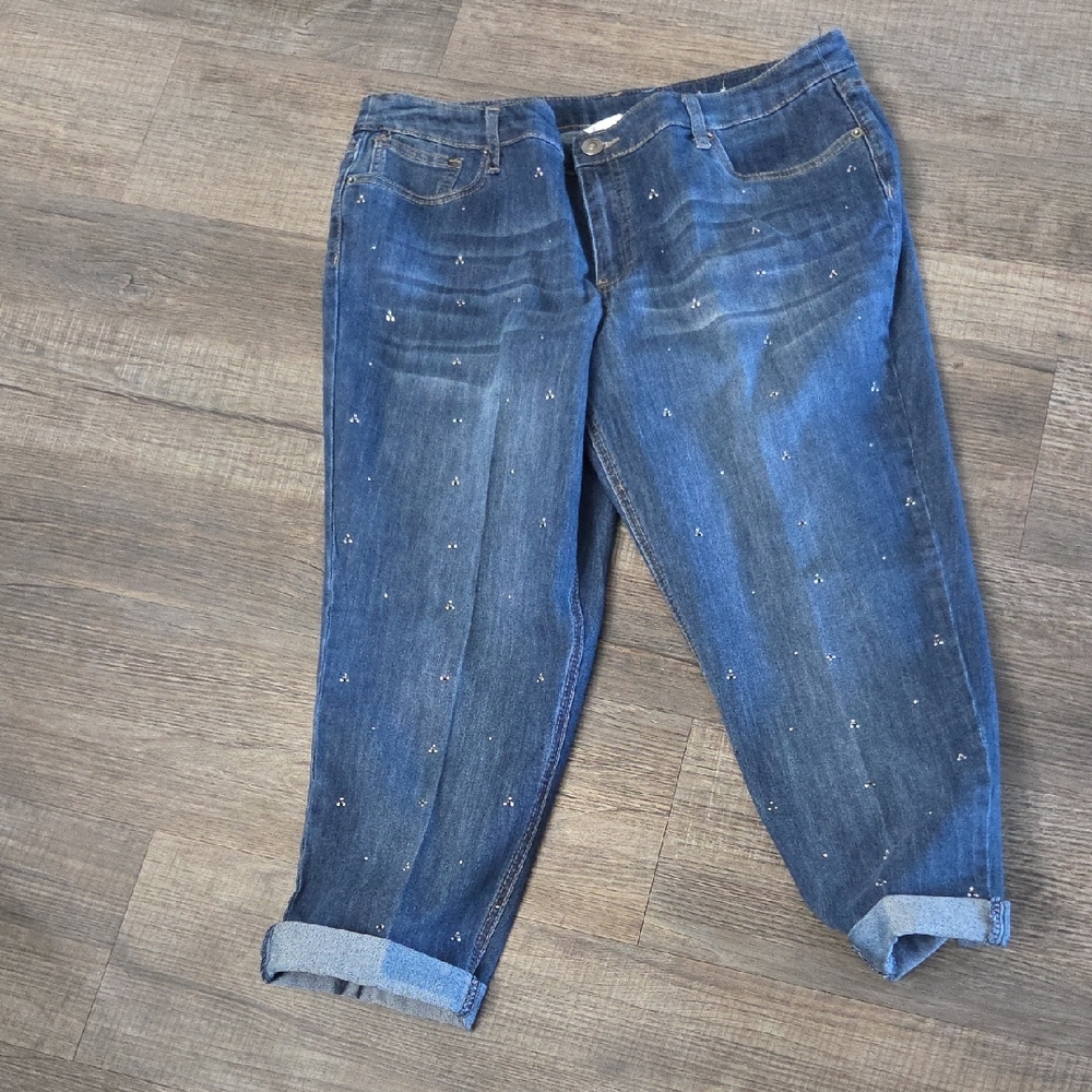 Christopher & Banks Blue Jeans with Studs
